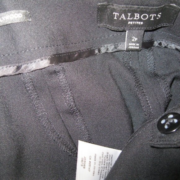 Talbots Petites Pants 2 Petite Black - Picture 8 of 9